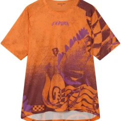 Endura Singletrack Print Shirt met korte mouwen Heren - end orange
