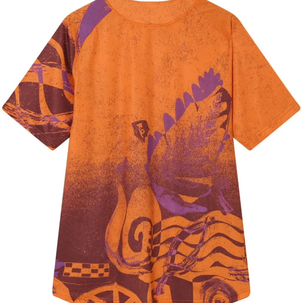Endura Singletrack Print Shirt met korte mouwen Heren - end orange