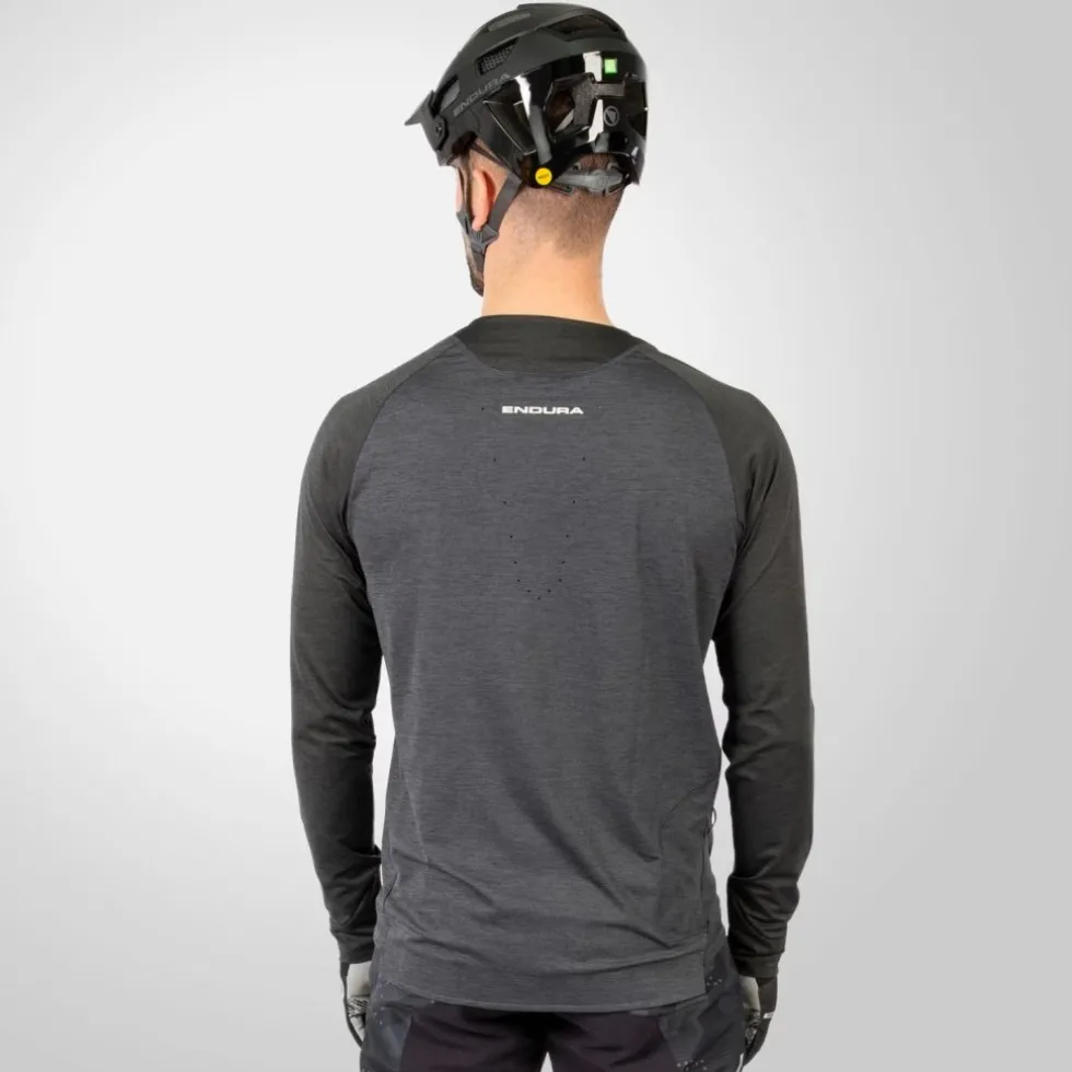 Endura SingleTrack Shirt met Lange Mouwen Heren - pewter grey