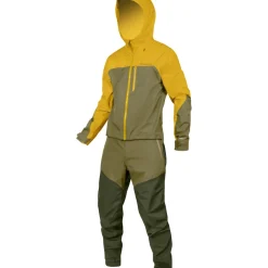 Endura SingleTrack Waterdichte Overall Heren - yellow mustard