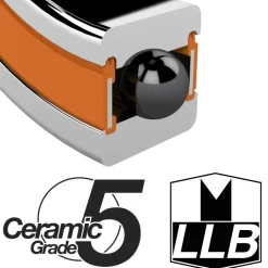 Kogellagers En Glijlagers < Enduro Bearings CHMR1526 LLB - ABEC 5 - Ceramic Hybrid Ball Bearing - 15x26x7mm