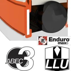 Enduro Bearings 3802 LLU - ABEC 3 MAX Black Oxide - Double Row Ball Bearing - 15x24x7mm