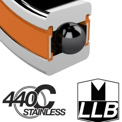 Kogellagers En Glijlagers < Enduro Bearings S71806 LLB - ABEC 3 - Stainless Steel Angular Contact Ball Bearing - 30x42x7mm