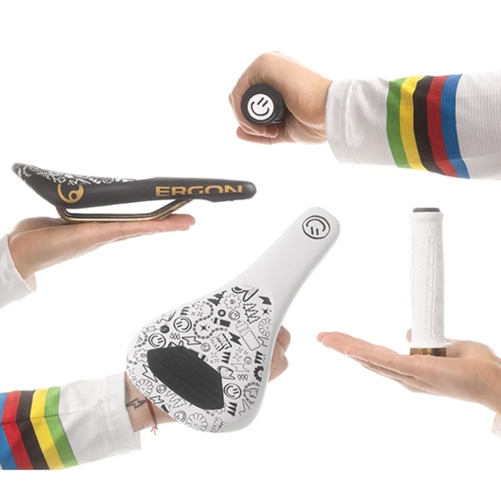 Ergon GDH Team Vali Höll Edition Handvatten - wit / goud