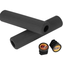 ESI Grips Ribbed Chunky Handvatten - Black (Dark Charcoal Gray)