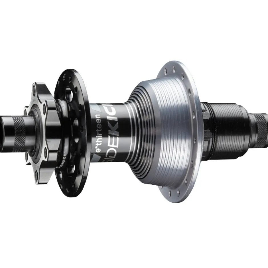 Naven En Freewheel < e*thirteen Sidekick Achterwielnaaf - 6 Gaten | 12x148mm Boost - XD - black/sterling silver