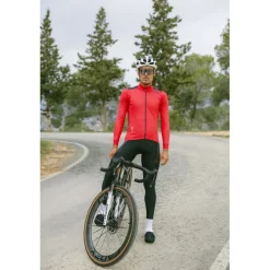 Windjacks|Racefietsjacks < Etxeondo Dena Gore-Tex Windstopper Jas Heren - Rood/Zwart