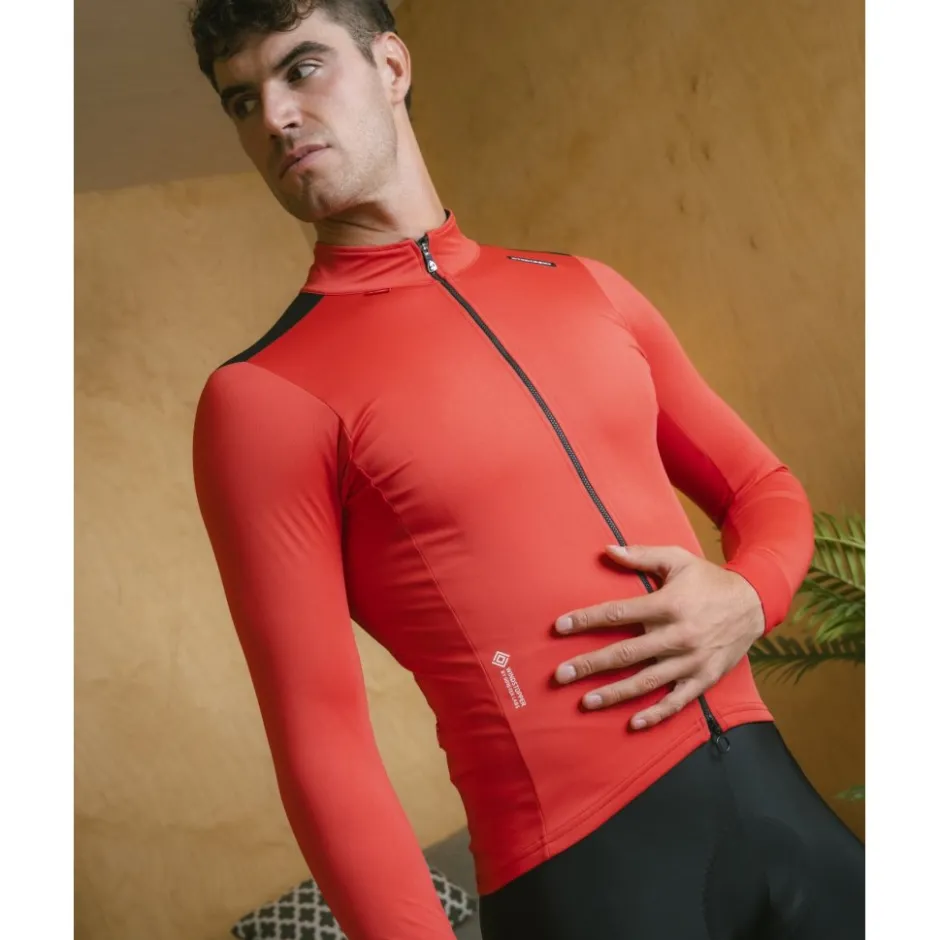 Windjacks|Racefietsjacks < Etxeondo Dena Gore-Tex Windstopper Jas Heren - Rood/Zwart
