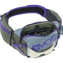EVOC Pro 3 Heuptas + 1.5L Drinkzak - Steel - Violet - Dark Olive