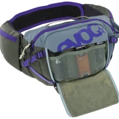 EVOC Pro 3 Heuptas + 1.5L Drinkzak - Steel - Violet - Dark Olive
