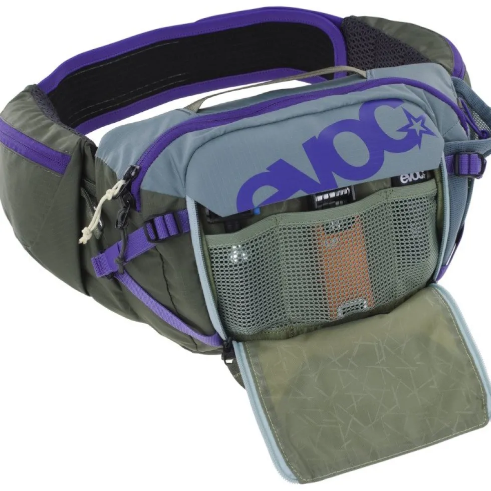 EVOC Pro 3 Heuptas - Steel - Violet - Dark Olive