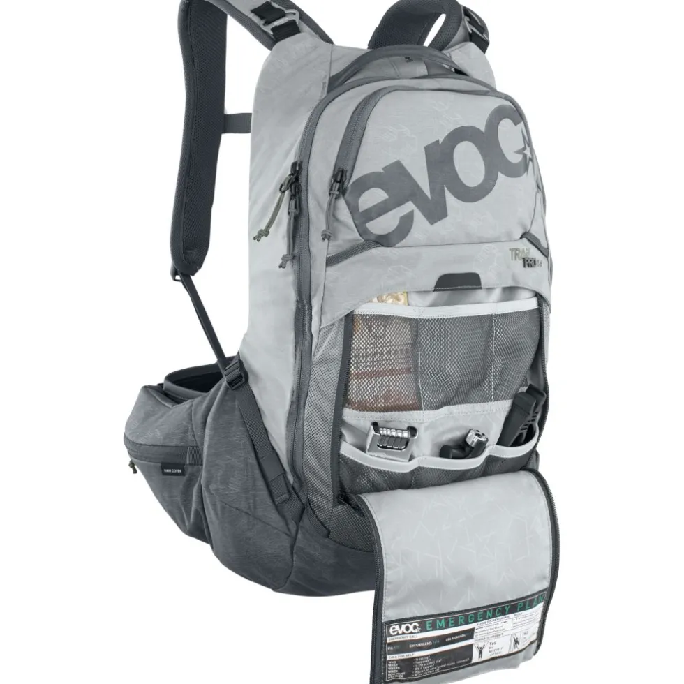 EVOC Trail Pro 16 Protector Rugzak - Stone/Carbon Grey