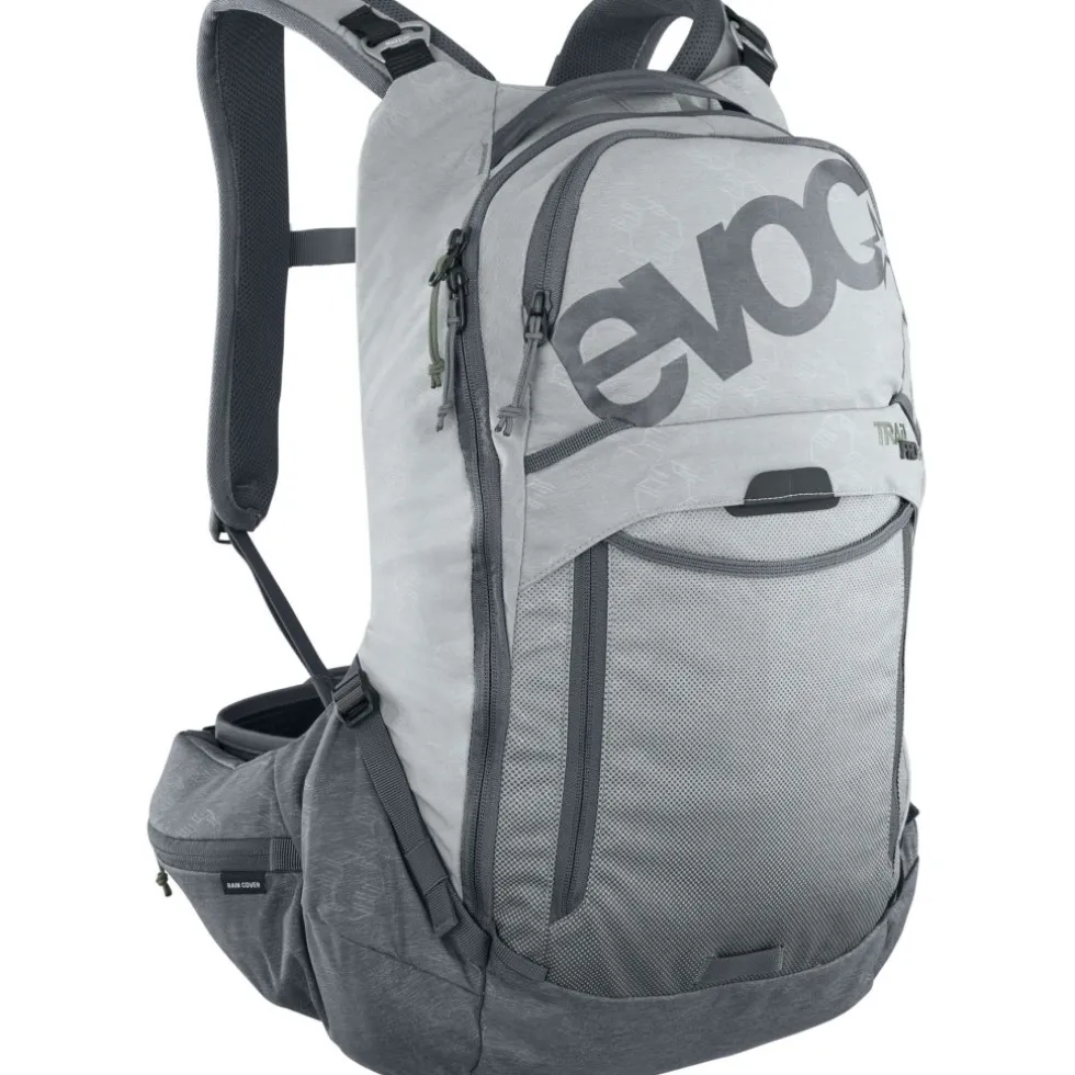 EVOC Trail Pro 16 Protector Rugzak - Stone/Carbon Grey
