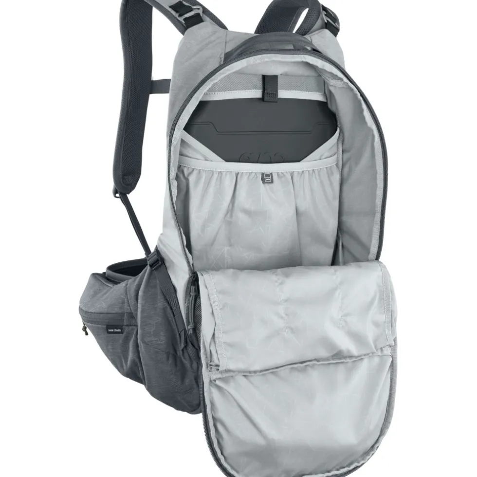 EVOC Trail Pro 16 Protector Rugzak - Stone/Carbon Grey
