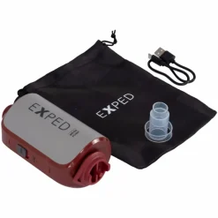 Slaapmatten < Exped Mega Pomp - granite / burgundy