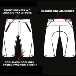 Fasthouse Crossline 2.0 Short Jongeren - Zwart