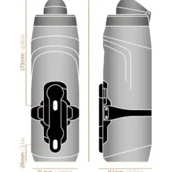 Bidonhouders|Bidons < Fidlock TWIST Set Bottle 800ml + Bike Base Mount - transparent white