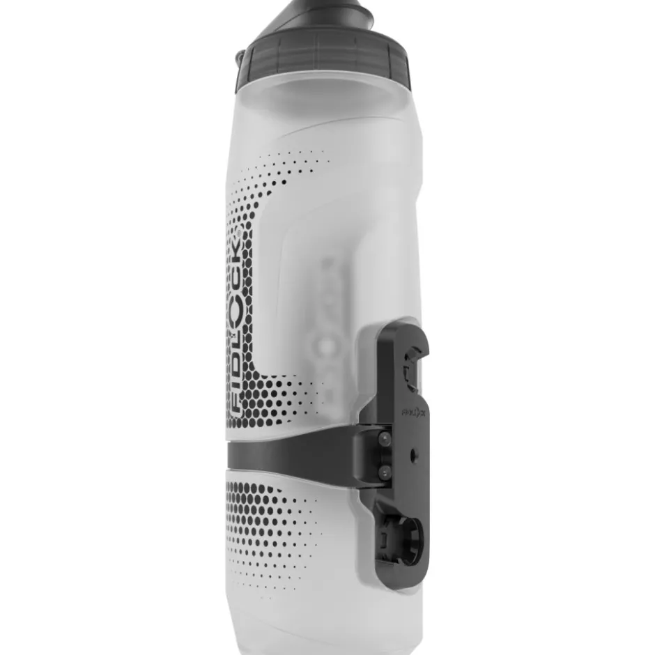 Bidonhouders|Bidons < Fidlock TWIST Set Bottle 800ml + Bike Base Mount - transparent white