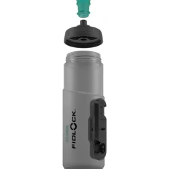 Bidons < Fidlock Twist Set Fietsfles Antibacterieel + Bike Base Mount - 600ml | transparent black