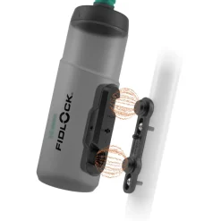 Bidons < Fidlock Twist Set Fietsfles Antibacterieel + Bike Base Mount - 600ml | transparent black