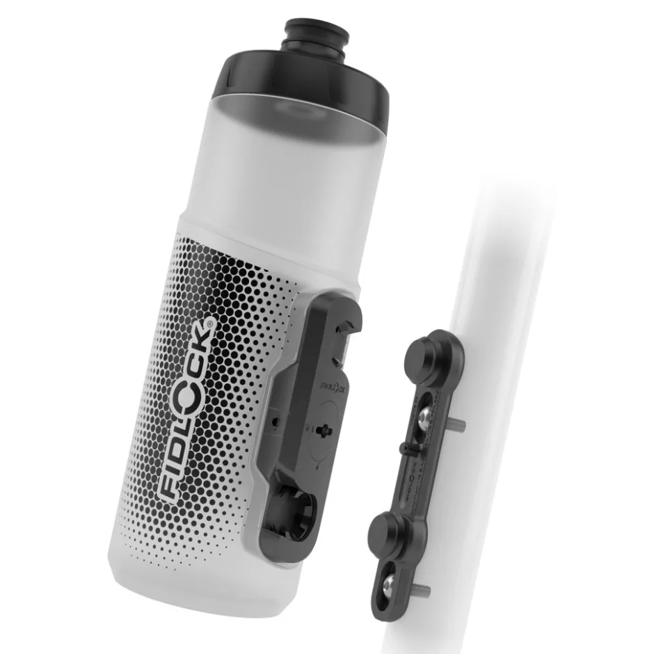 Bidons < Fidlock Twist Set Fles 600ml + Bike Base Houder - transparant wit 22