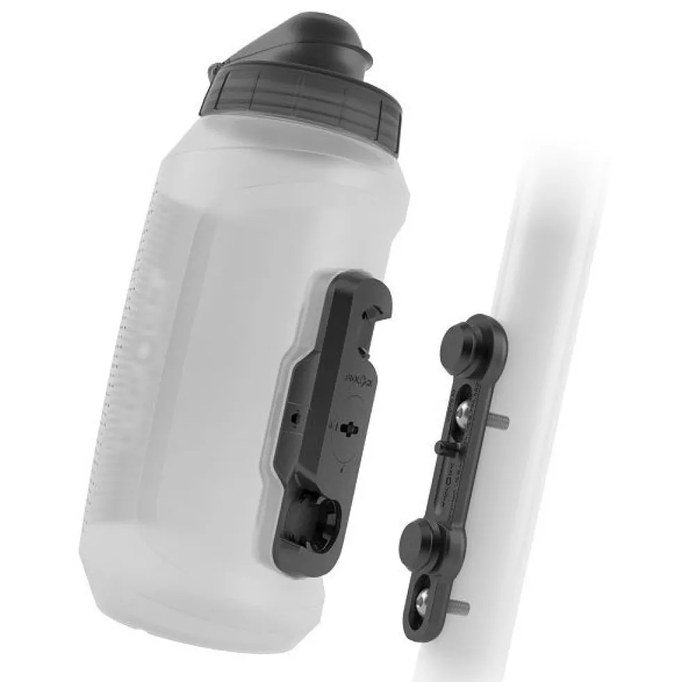 Fidlock Twist Set Fles 750ml Compact + Twist Bike Base Houder - transparant wit