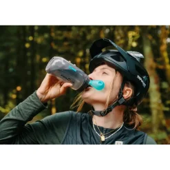 Fidlock Twist Single Fietsfles Antibacterieel + Bottle Connector - 450ml | transparent black