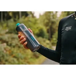 Fidlock Twist Single Fietsfles Antibacterieel + Bottle Connector - 600ml | transparent black