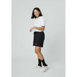 Broeken & Rokken < FINGERSCROSSED Classic Shorts - Logo - Zwart