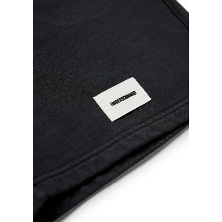 Broeken & Rokken < FINGERSCROSSED Classic Shorts - Logo - Zwart