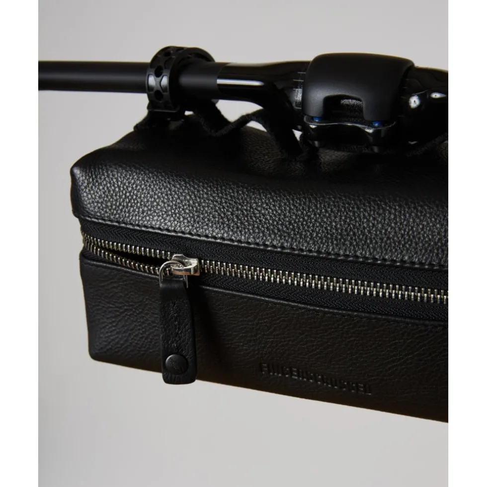 FINGERSCROSSED Leather Handlebar Stuurtas - Zwart