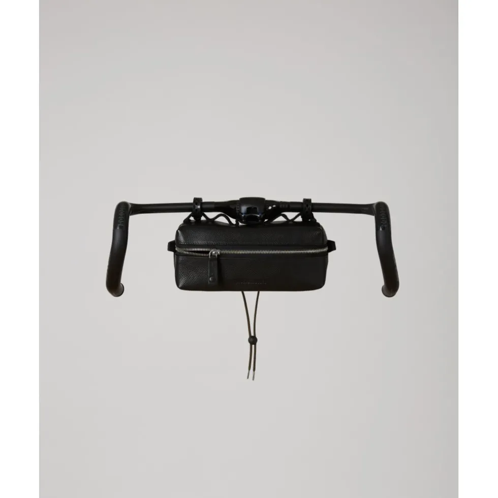 FINGERSCROSSED Leather Handlebar Stuurtas - Zwart