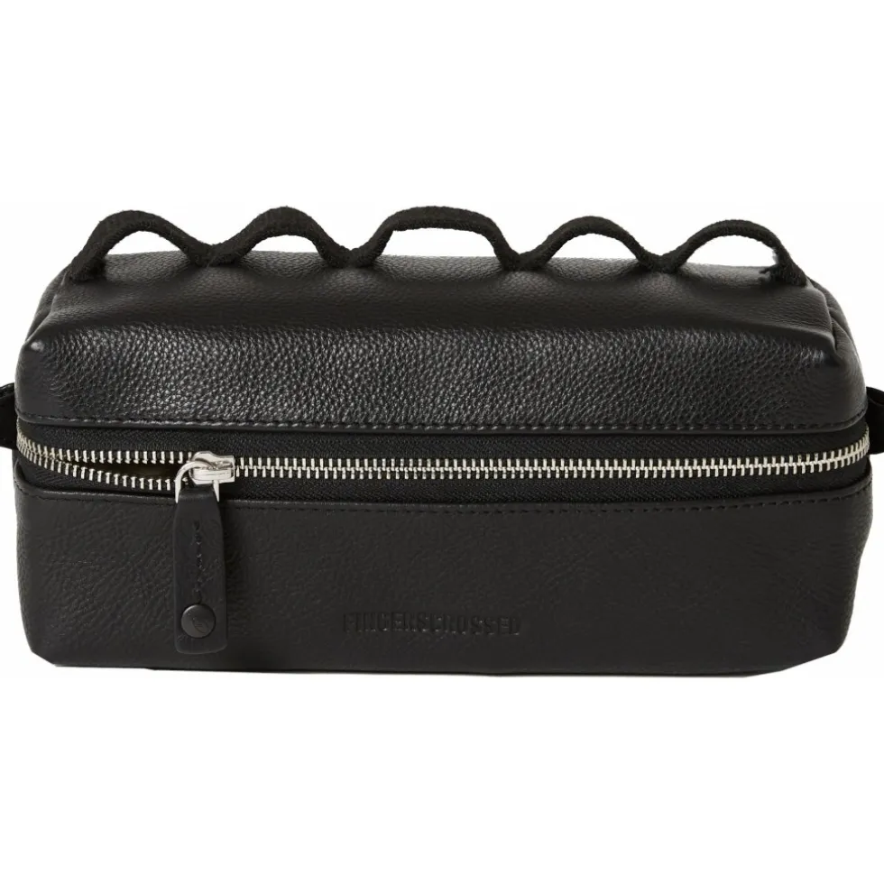 FINGERSCROSSED Leather Handlebar Stuurtas - Zwart