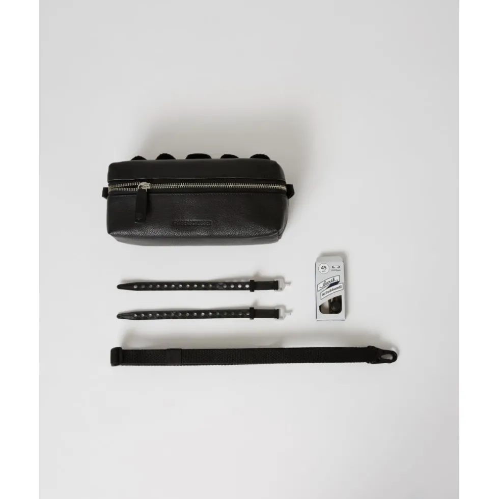 FINGERSCROSSED Leather Handlebar Stuurtas - Zwart