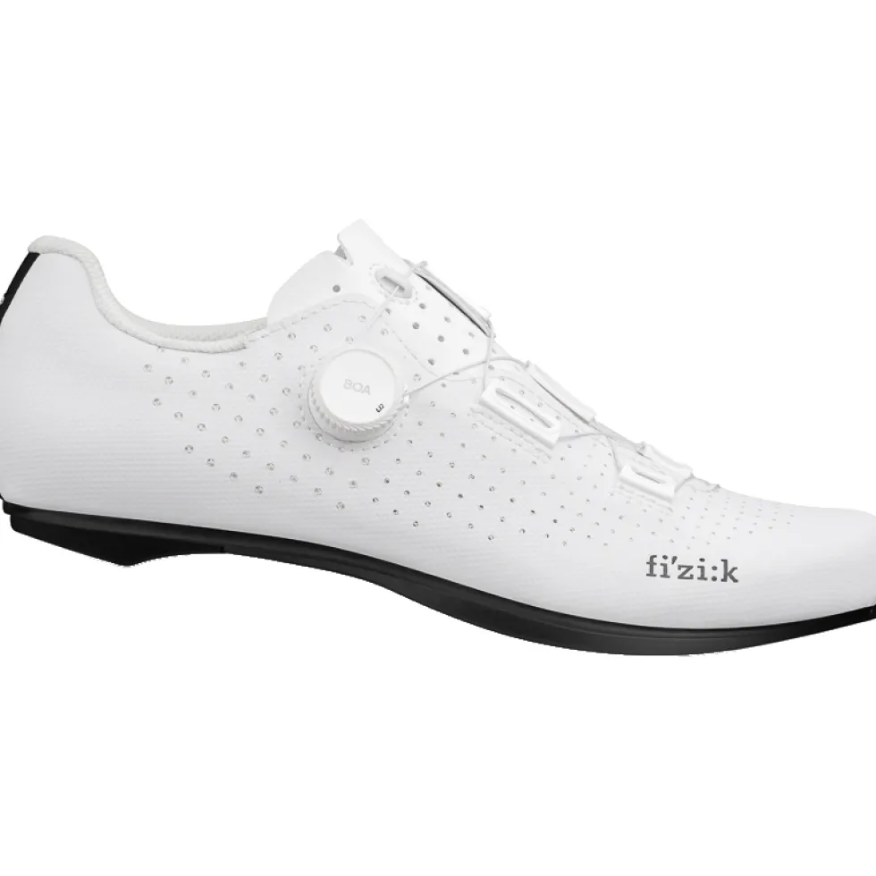 Fizik Tempo Decos Carbon Racefietsschoenen Unisex - Wide - wit/zwart