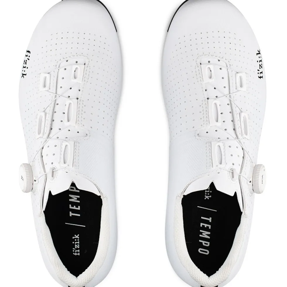 Fizik Tempo Decos Carbon Racefietsschoenen Unisex - Wide - wit/zwart