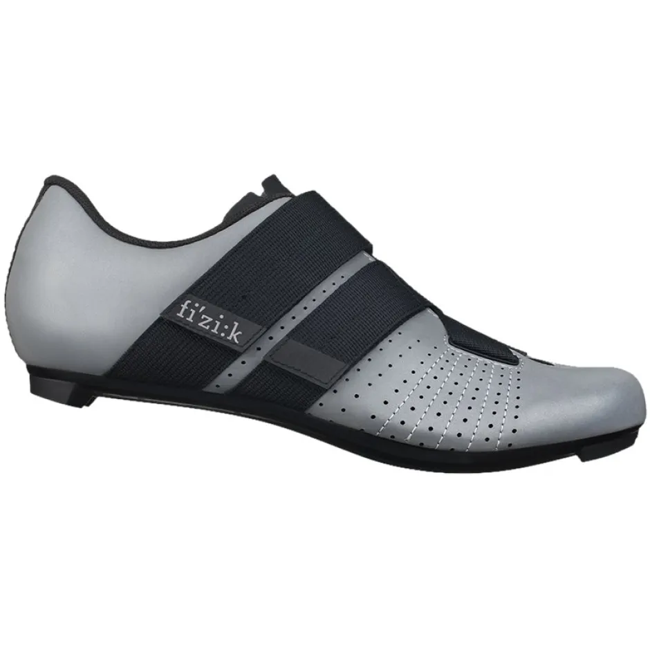 Wielrenschoenen|Wielrenschoenen < Fizik Tempo Powerstrap R5 Racefietsschoenen Unisex - Reflecterend grijs/zwart