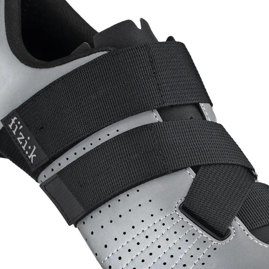Wielrenschoenen|Wielrenschoenen < Fizik Tempo Powerstrap R5 Racefietsschoenen Unisex - Reflecterend grijs/zwart