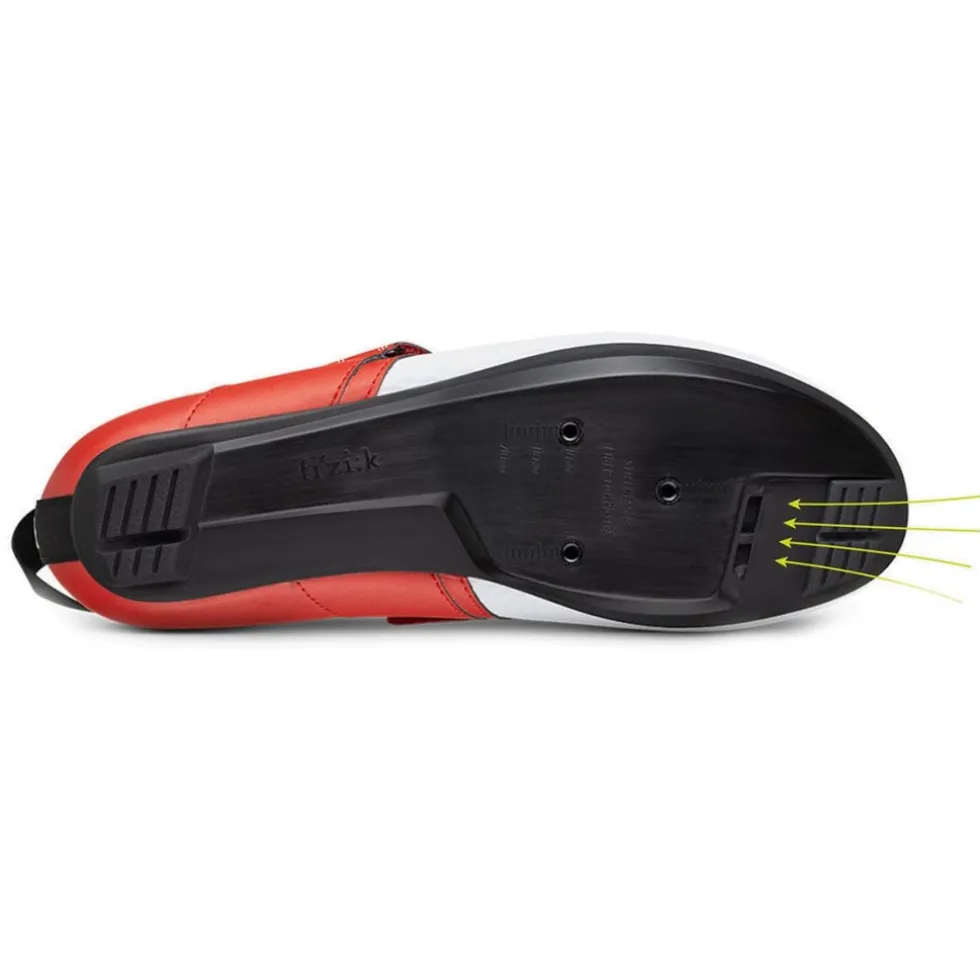 Fizik Transiro Hydra Triatlon-Schoenen Unisex - Wit / Metallic Red