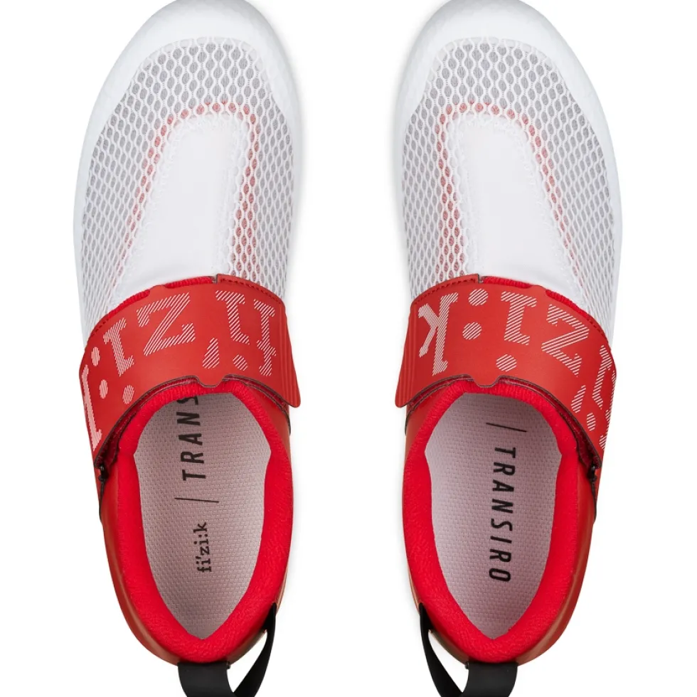 Fizik Transiro Hydra Triatlon-Schoenen Unisex - Wit / Metallic Red