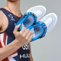 Schoenen|Triathlon Schoenen < Fizik Transiro Hydra Triatlon-Schoenen Unisex - Wit / Metallic Blauw