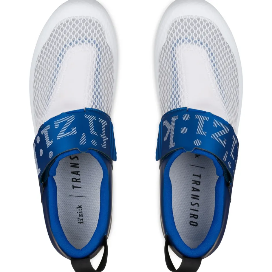 Schoenen|Triathlon Schoenen < Fizik Transiro Hydra Triatlon-Schoenen Unisex - Wit / Metallic Blauw