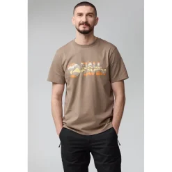 Fjällräven Multicolor Logo T-Shirt Heren - laurel green