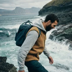 Fjällräven Vardag Pile Fleece Vest Heren - chalk white-buckwheat brown