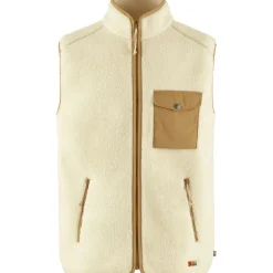 Fjällräven Vardag Pile Fleece Vest Heren - chalk white-buckwheat brown