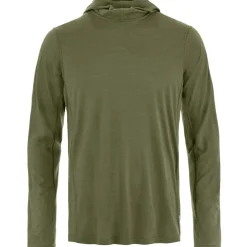 Fjällräven Abisko Wool Hoodie Heren - laurel green