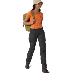 Broeken & Rokken < Fjällräven Karla Pro Zip-Off Broek Dames - bordeaux rood