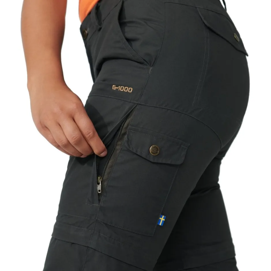 Broeken & Rokken < Fjällräven Karla Pro Zip-Off Broek Dames - bordeaux rood