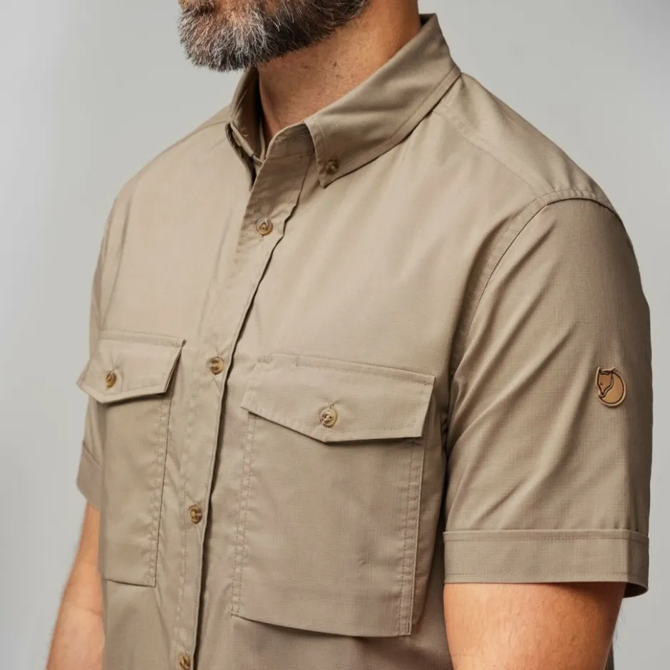 Shirts & Midlayers|T-Shirts & Tops < Fjällräven Övik Air Stretch Hed Heren - ountain bue