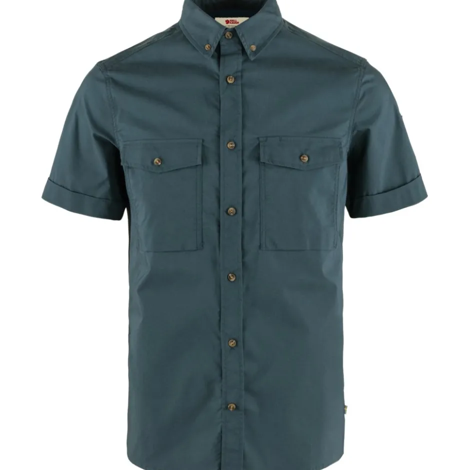Shirts & Midlayers|T-Shirts & Tops < Fjällräven Övik Air Stretch Hed Heren - ountain bue
